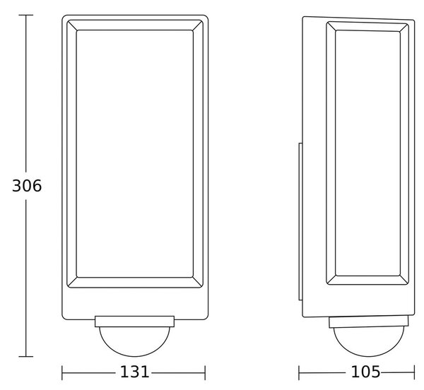 Kültéri Lámpa STEINEL, L 42 SC Bluetooth, Fekete, Fém