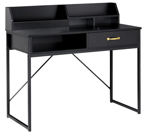 Polcos íróasztal ZYRA 110 cm 50 cm Fekete
