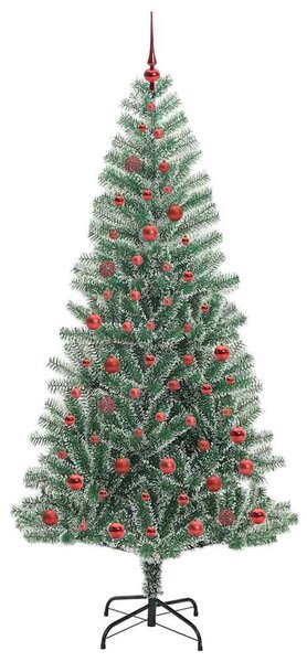 Mű karácsonyi fa hóval borítva LED fényekkel 300 LED-del 210 cm