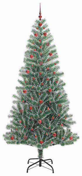 Mű karácsonyi fa hóval borítva LED fényekkel 300 LED-del 240 cm