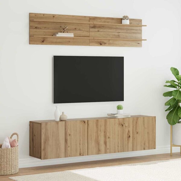 TV egységek 6 pcs kézműves tölgy Faanyag
