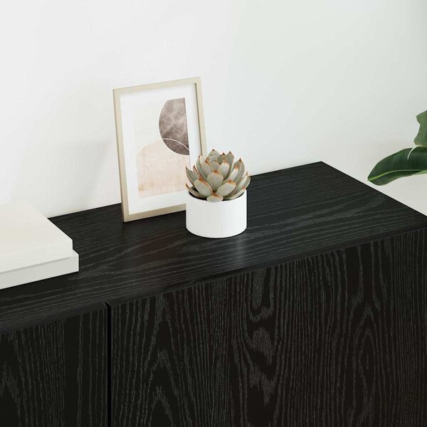 TV falit kabinet szett 5 pcs Musta tammi Faanyag