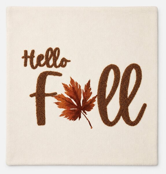 Sinsay - Dekoratív párnahuzat „Hello Fall” felirattal - krémszínű