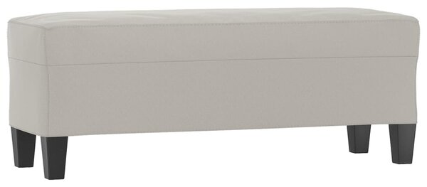 Világosszürke mikroszálas szövet pad 100 x 35 x 41 cm
