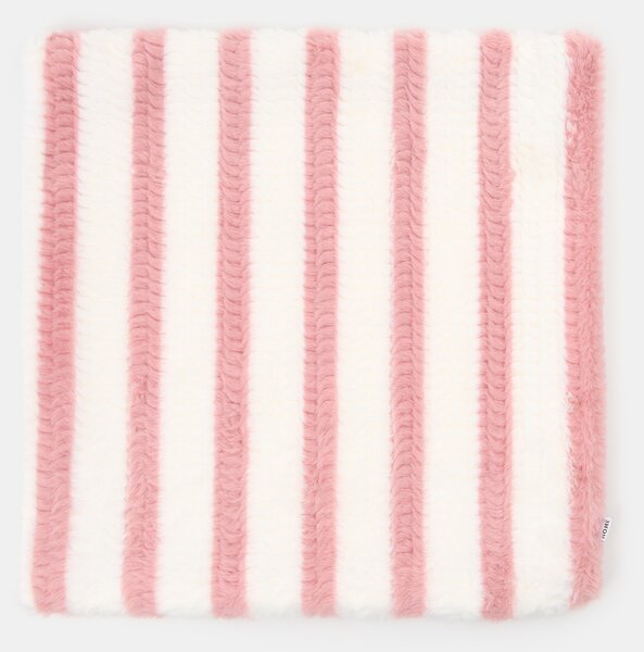 Sinsay - Csíkos szőrös párnahuzat - pasztellpink