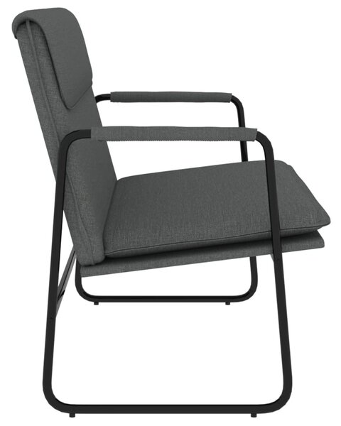 Sötétszürke szövet pad 100 x 64 x 80 cm