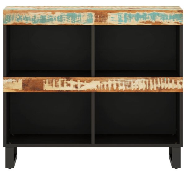 Tömör újrahasznosított fa tálalószekrény 85 x 33 x 75 cm