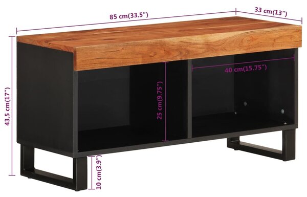 Tömör akácfa TV-szekrény 85 x 33 x 43,5 cm