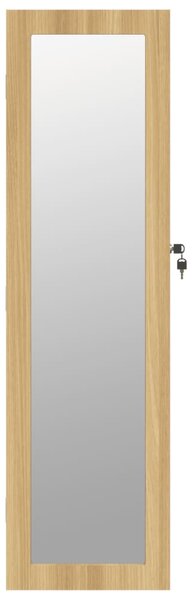 Falra szerelhető tükrös ékszerszekrény 30x8,5x106 cm