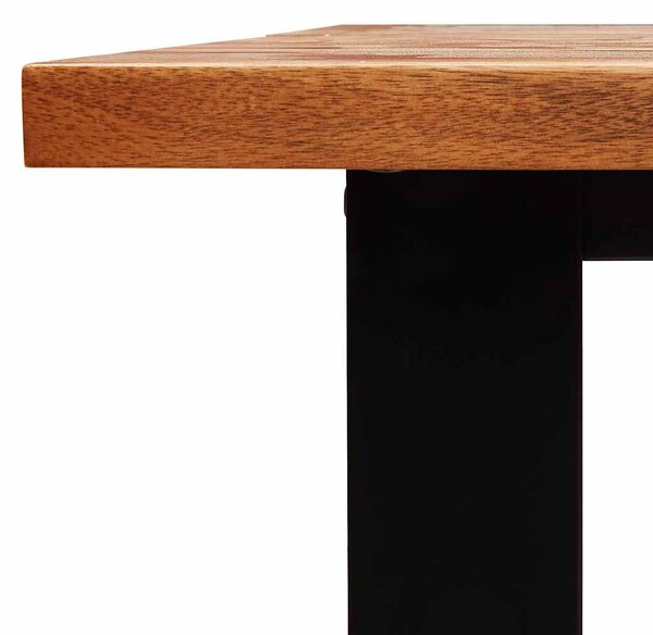 Tömör akácfa étkezőasztal természetes éllel 160 x 80 x 75 cm