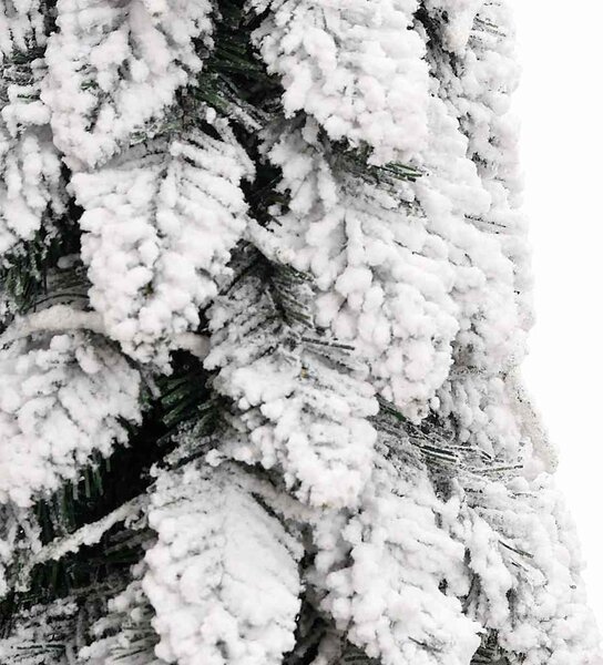 Megvilágított műkarácsonyfa 80 LED-del és hóval 150 cm