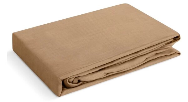 Nova3 pamut-szatén gumis lepedő Sötét bézs 100x200 cm + 25 cm