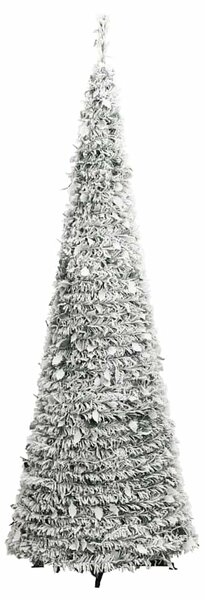 Könnyen felállítható műkarácsonyfa hóval 50 LED-del 120 cm