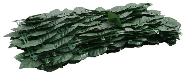Sötétzöld leveles erkélyparaván 400 x 150 cm