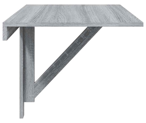 Szürke sonoma szerelt fa összecsukható fali asztal 100x60x56 cm