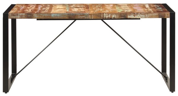 Tömör újrahasznosított fa étkezőasztal 160 x 80 x 75 cm