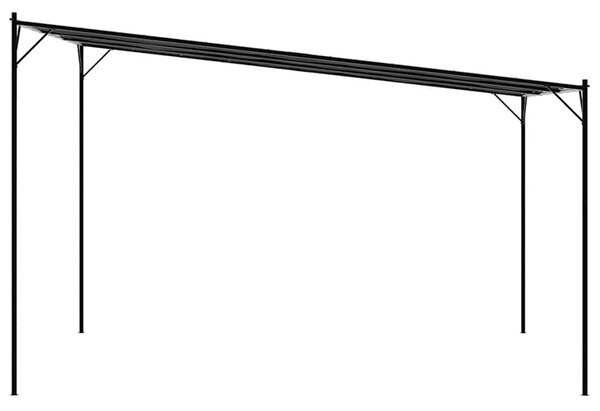 Antracitszürke szövet és acél pavilon 4 x 4 m 180 g/m²