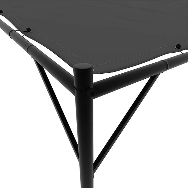 Antracitszürke szövet és acél pavilon 4 x 4 m 180 g/m²