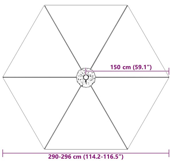 Fehér kültéri napernyőponyva 300 cm