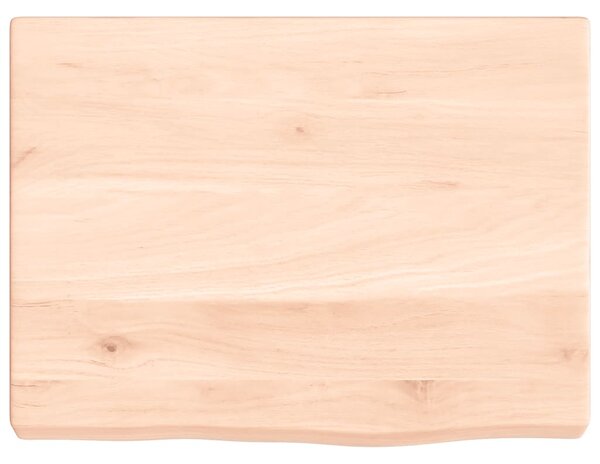 Kezeletlen tömör tölgyfa fali polc 40x30x(2-4) cm
