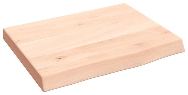 Kezeletlen tömör tölgyfa fali polc 40x30x(2-4) cm