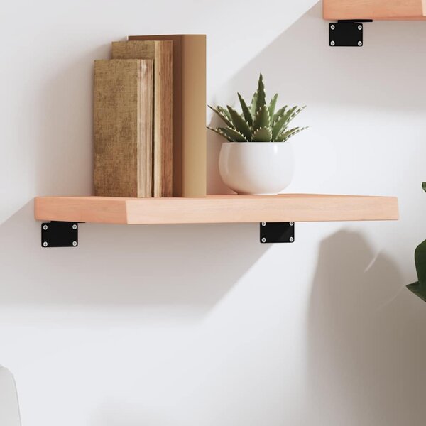 Kezeletlen tömör tölgyfa fali polc 40x30x(2-4) cm