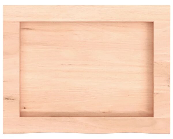 Kezeletlen tömör tölgyfa fali polc 40x30x(2-4) cm