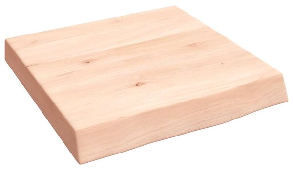 Kezeletlen tömör tölgyfa fali polc 40x40x(2-6) cm