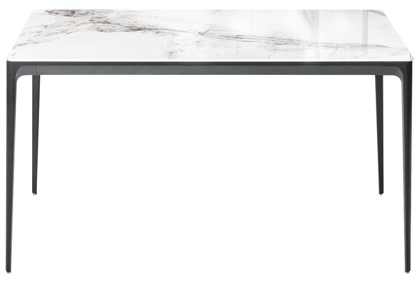 Étkezőasztal JOLLEIN Fehér márvány 140 cm 80 cm Üveg