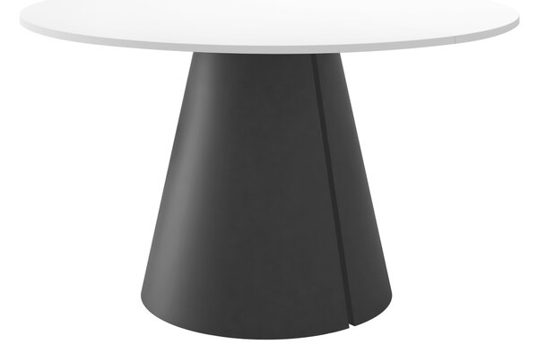 Asztal Oswego 165, 76cm, Fehér, Fekete