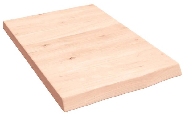 Kezeletlen tömör tölgyfa fali polc 40x60x(2-4) cm