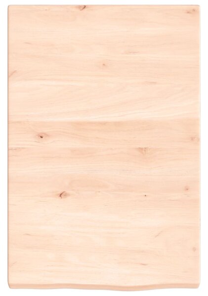 Kezeletlen tömör tölgyfa fali polc 40x60x(2-4) cm