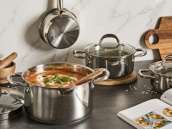 7 db-os edénykészlet PRIMECOOK Rozsdamentes acél Ezüst