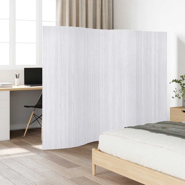 Fehér bambusz paraván szélessége 250 cm magassága 165 cm
