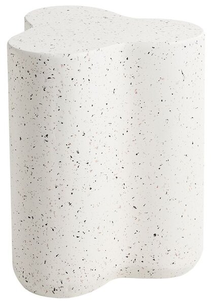 Kisasztal TELLARO 32 cm 37 cm Terrazzo hatású Törtfehér