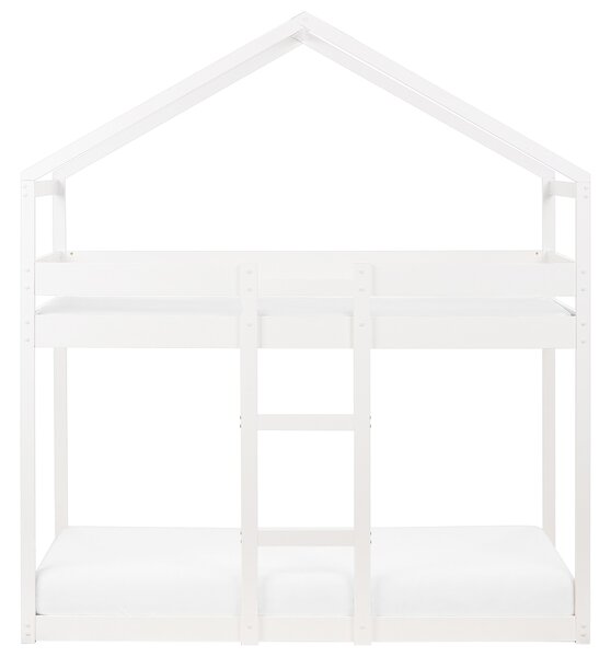 Emeletes ágy Ház Fenyő LABATUT 90 x 200 cm Fehér