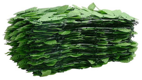 Zöld leveles erkélyparaván 400 x 150 cm