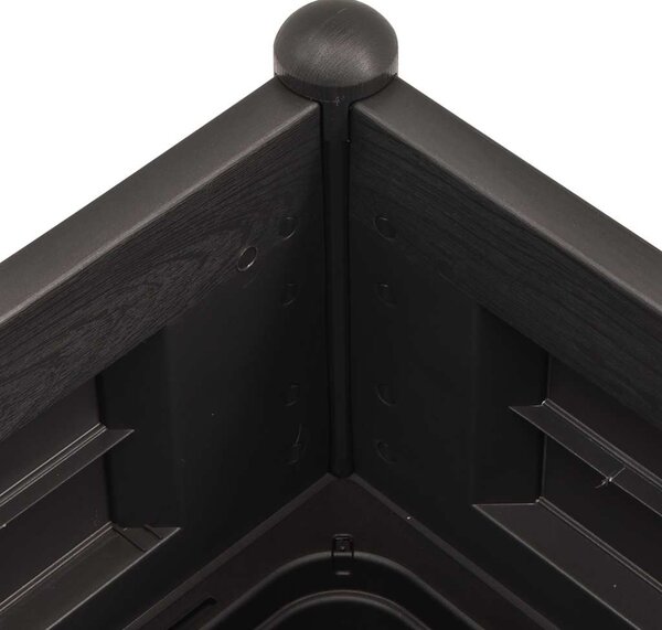 Antracitszürke kerti PP magaságyás 100 x 43 x 35 cm