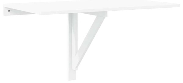 Magasfényűfehér szerelt fa összecsukható fali asztal100x60x56cm