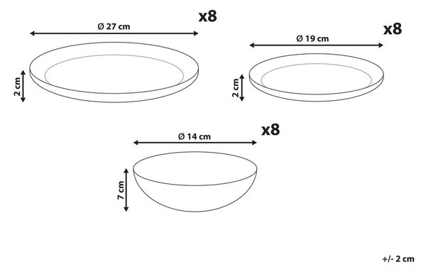 24 darabos étkészlet GALANGAL Porcelán Fehér/kék