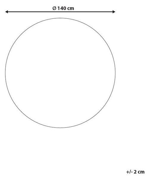 Szőnyeg VASCO Törtfehér ø 140 cm Gyapjú