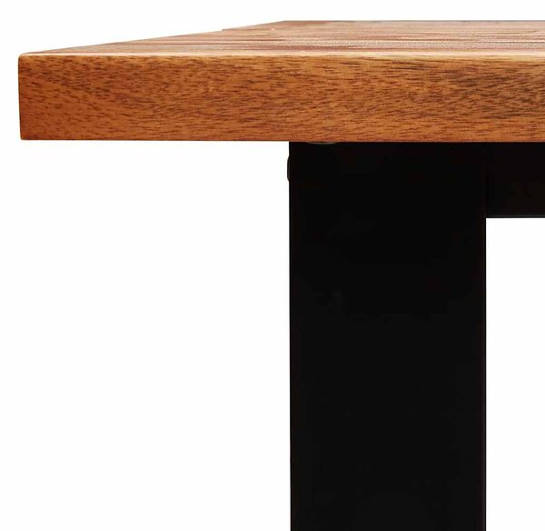 Tömör akácfa étkezőasztal természetes éllel 140 x 80 x 75 cm