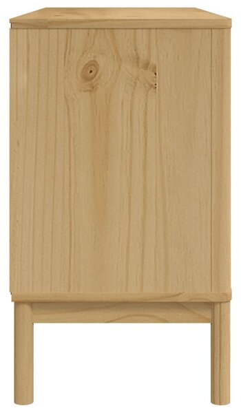 FLORO viaszbarna tömör fenyőfa tálalószekrény 114 x 43 x 74 cm