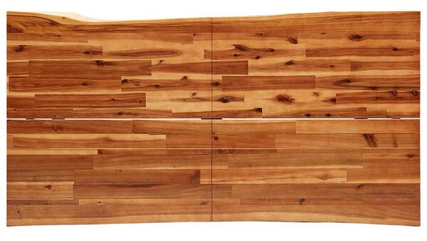 Tömör akácfa étkezőasztal természetes éllel 160 x 80 x 75 cm
