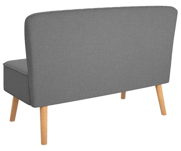 Világosszürke szövetkanapé 117 x 55,5 x 77 cm