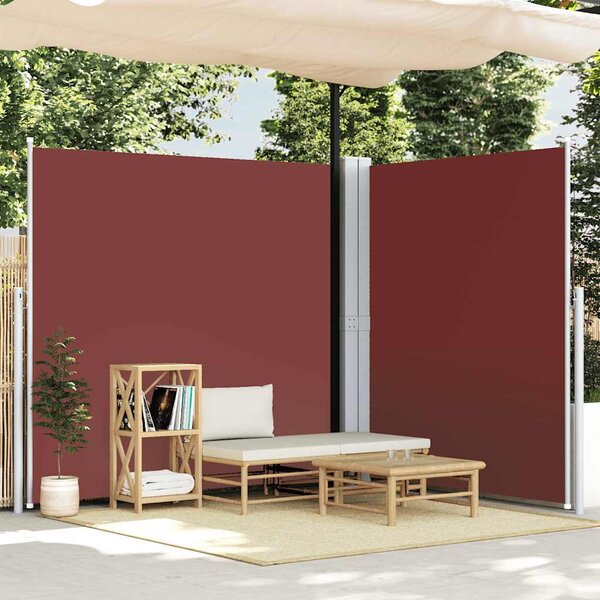 Barna behúzható oldalsó napellenző 220 x 600 cm