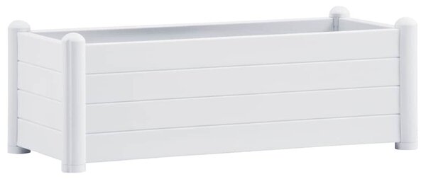 Fehér kerti PP magaságyás 100 x 43 x 35 cm