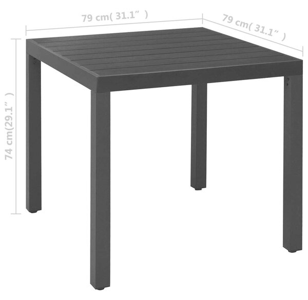 Polyrattan Kerti Étkezőgarnitúra - 5 részes - Fekete-Barna