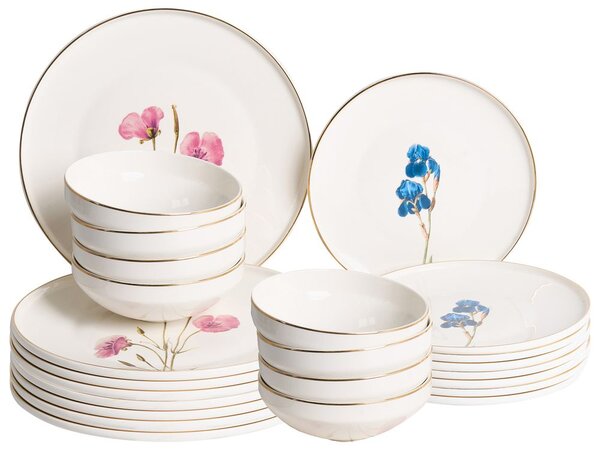 24 darabos étkészlet HYSSOP Porcelán Fehér
