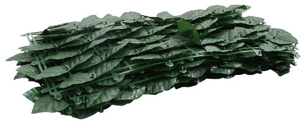 Sötétzöld leveles erkélyparaván 300 x 75 cm